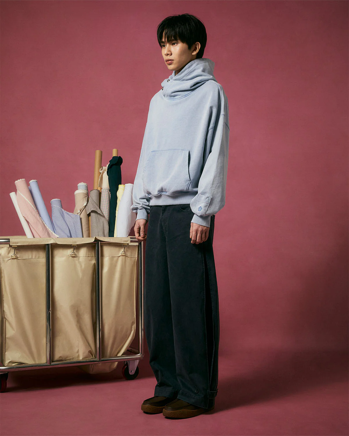 SKY BLUE COCOON HOODIE - Image 4