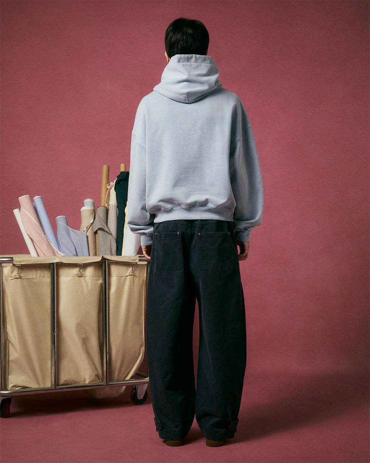 SKY BLUE COCOON HOODIE - Image 5