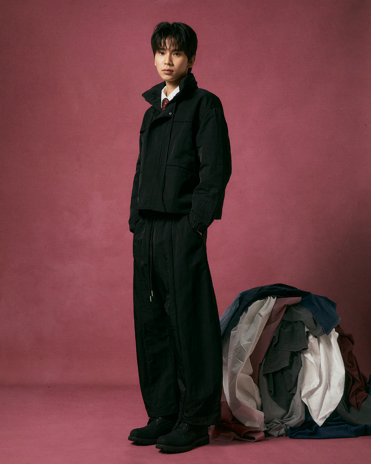 BLACK HANBOK TRACK JACKET - Image 4