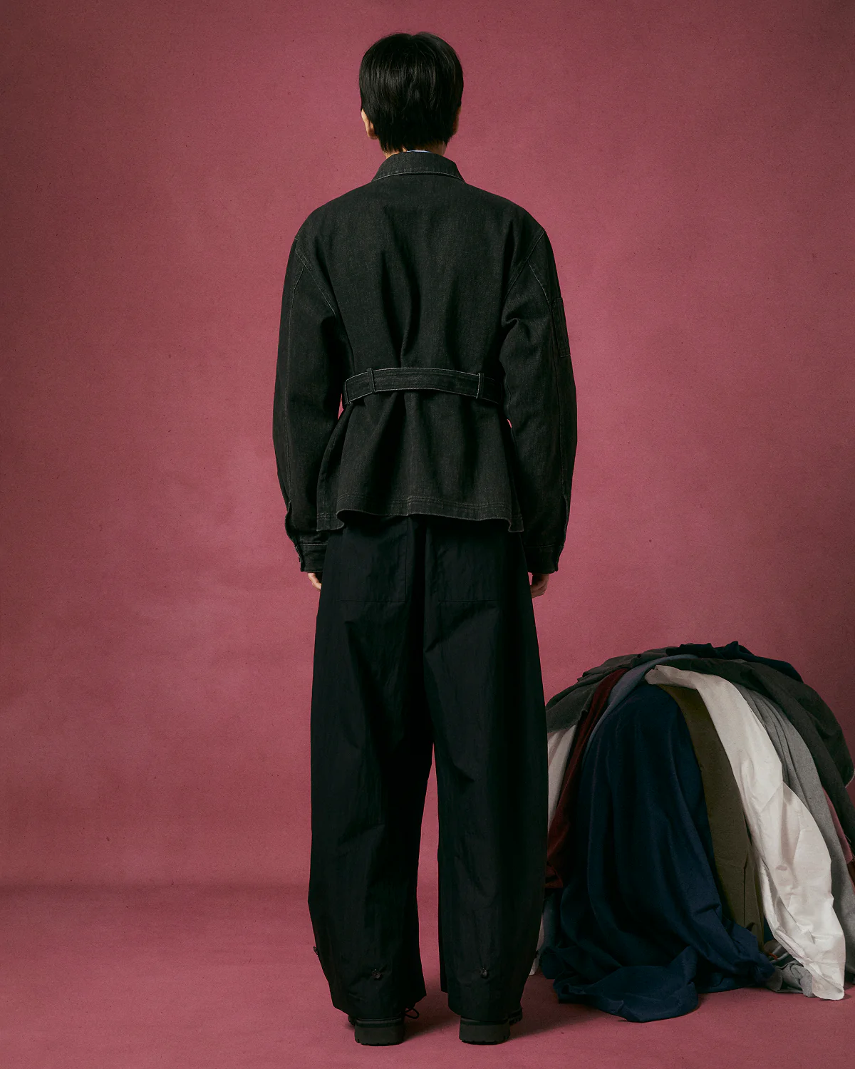 BLACK ASYMMETRIC WORK JACKET - Image 6