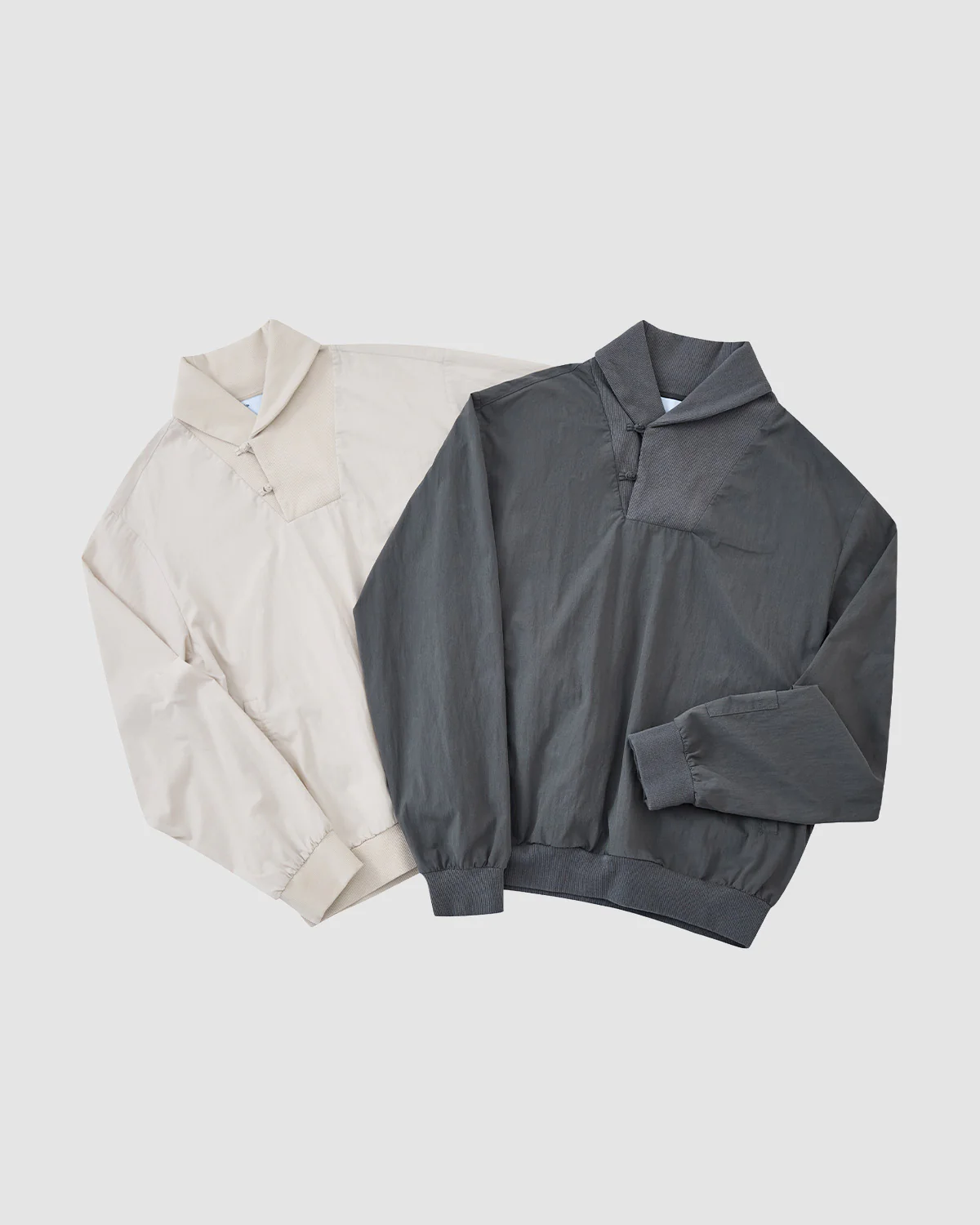 CHARCOAL SHAWL COLLAR ANORAK - Image 7