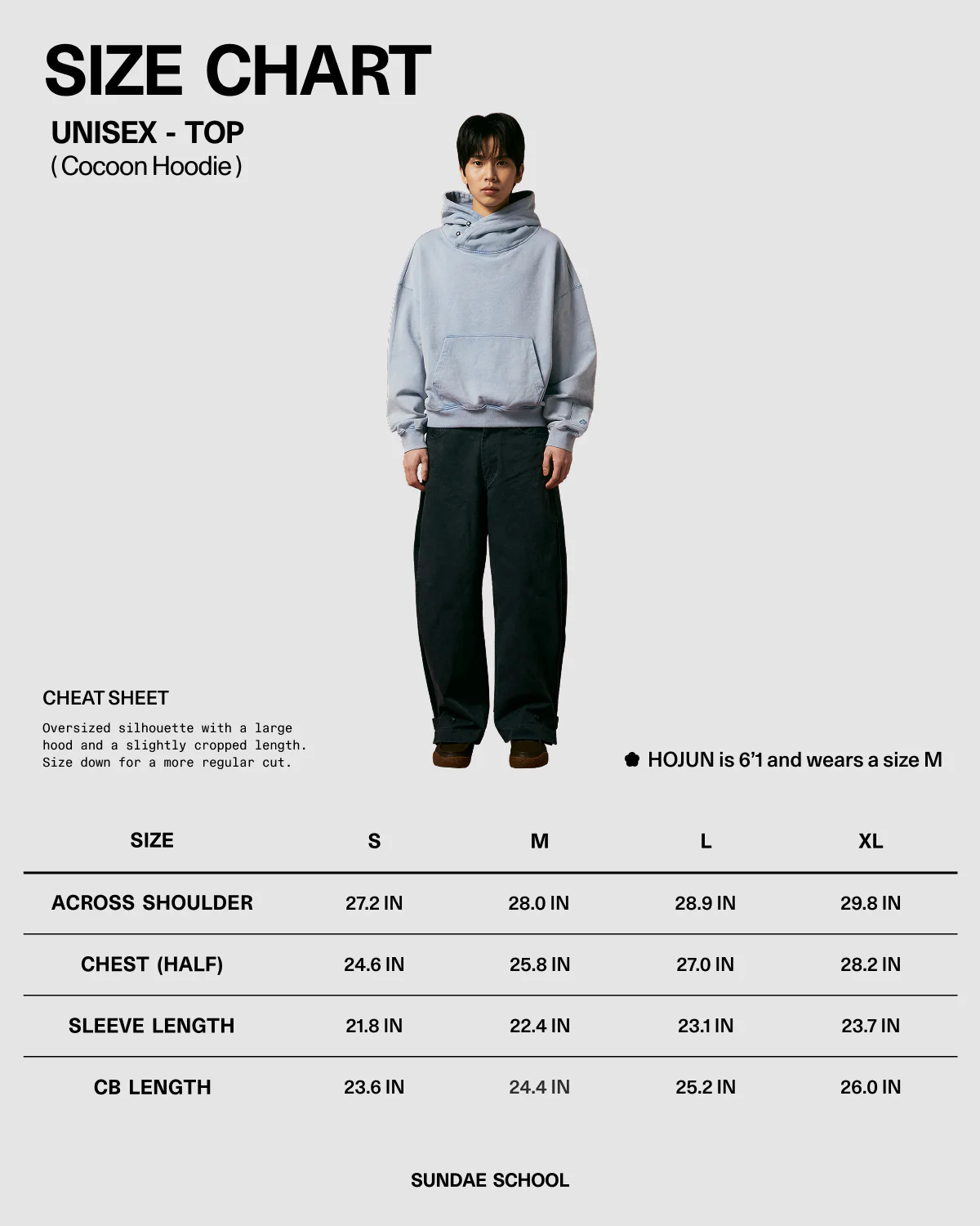 FADE BLACK COCOON HOODIE - Image 7