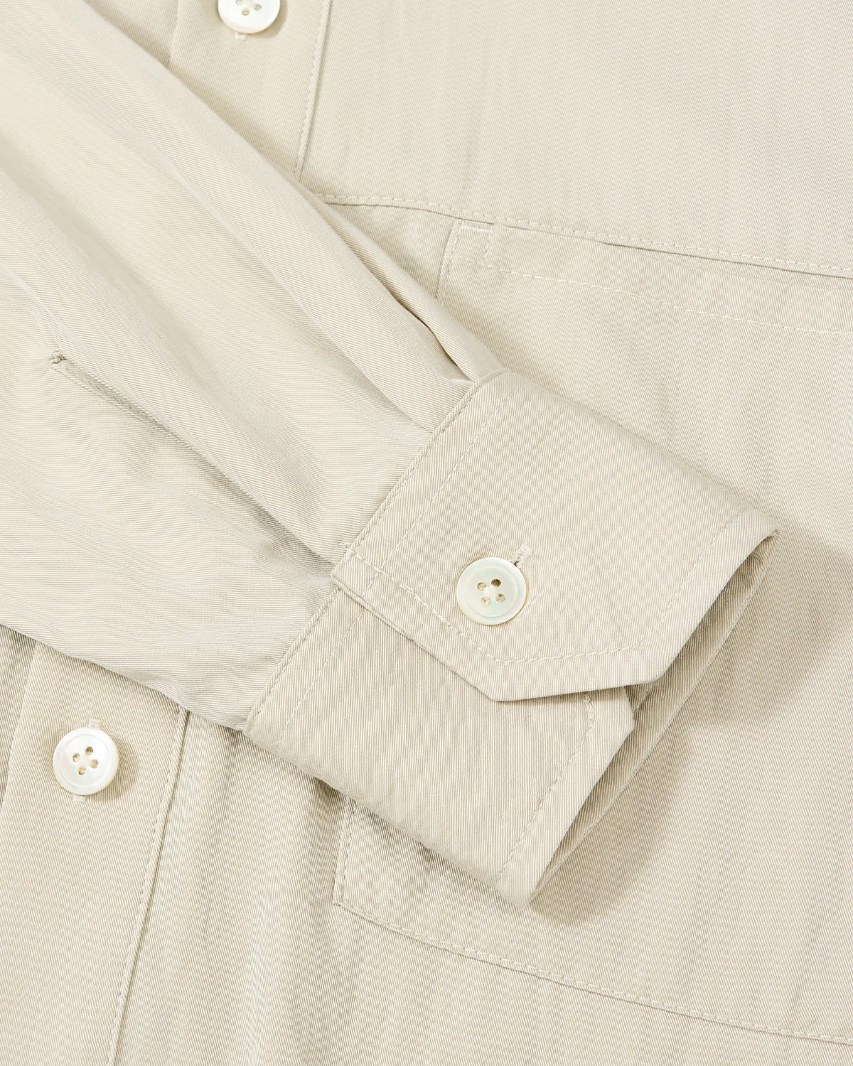 IVORY HIGH NECK TIE SHIRT - Image 9