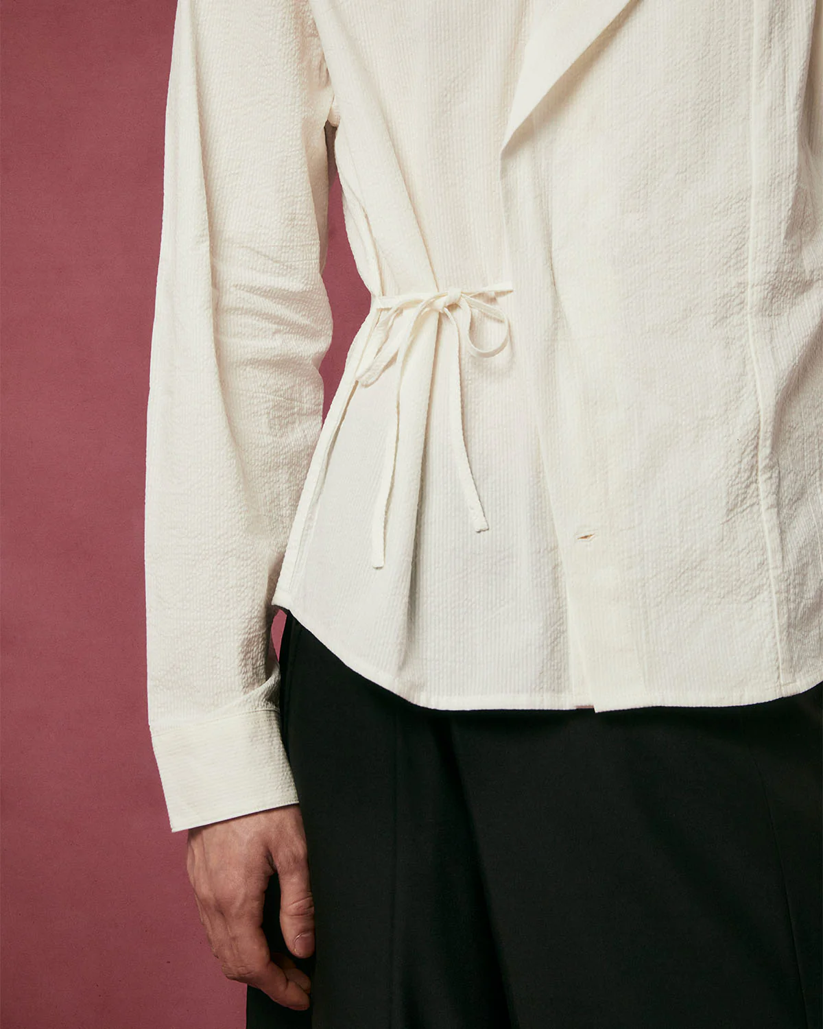 IVORY TIE GORUM SHIRT - Image 6