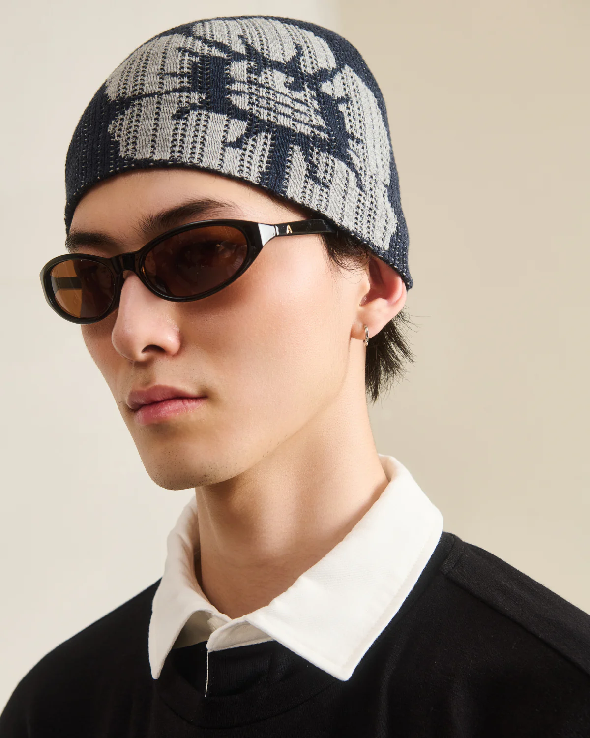 NAVY DDUL KNIT BEANIE - Image 4