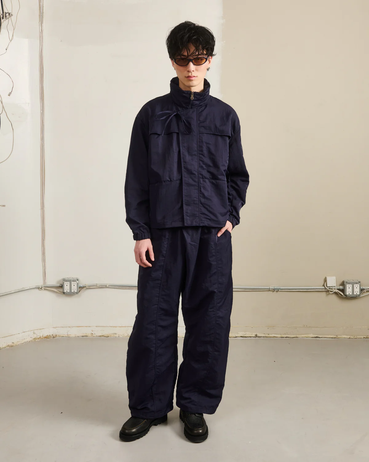 NAVY HANBOK TRACK JACKET - Image 2