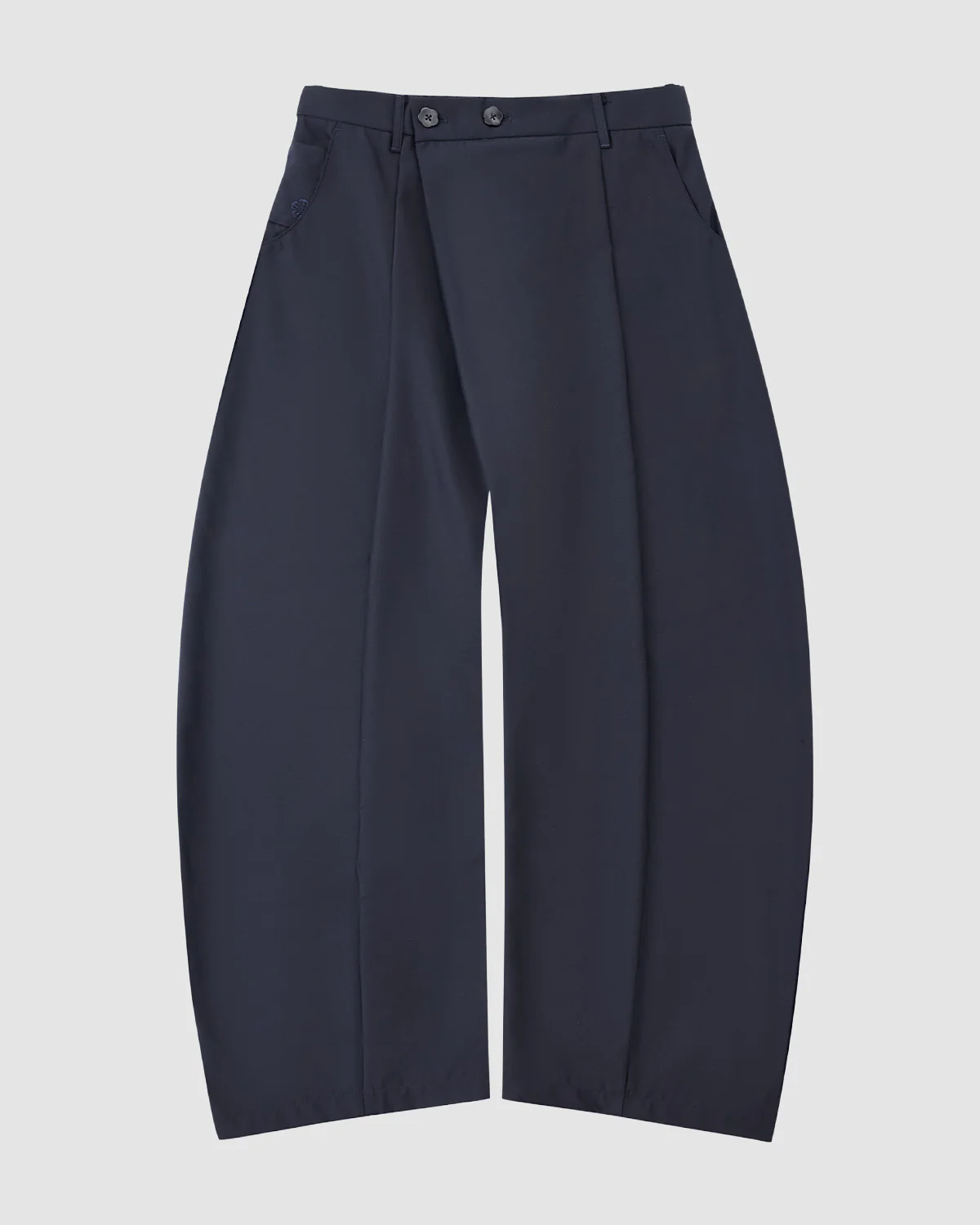 NAVY PLEATED HANBOK SLACKS