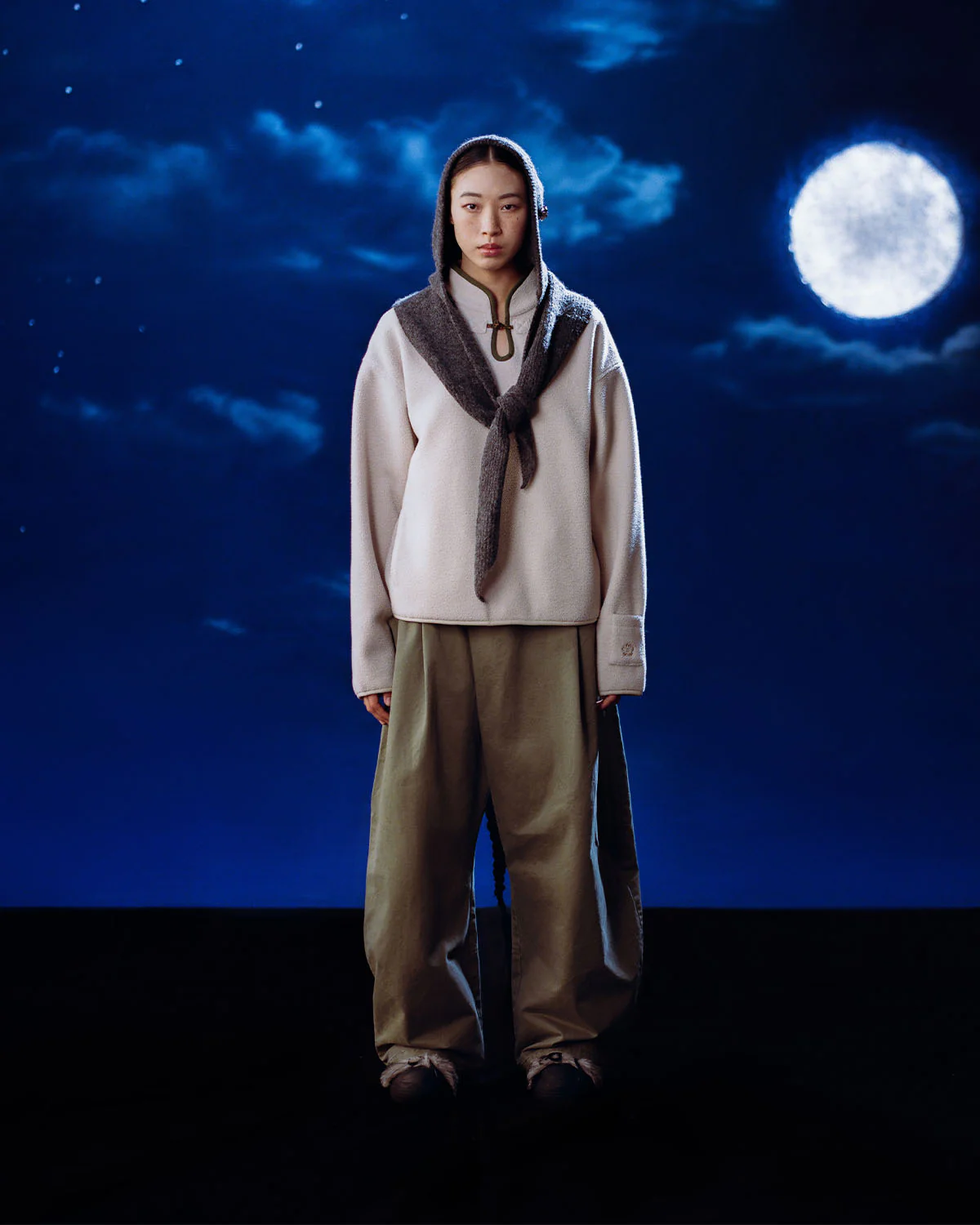 OLIVE HANBOK CHINO PANTS - Image 2