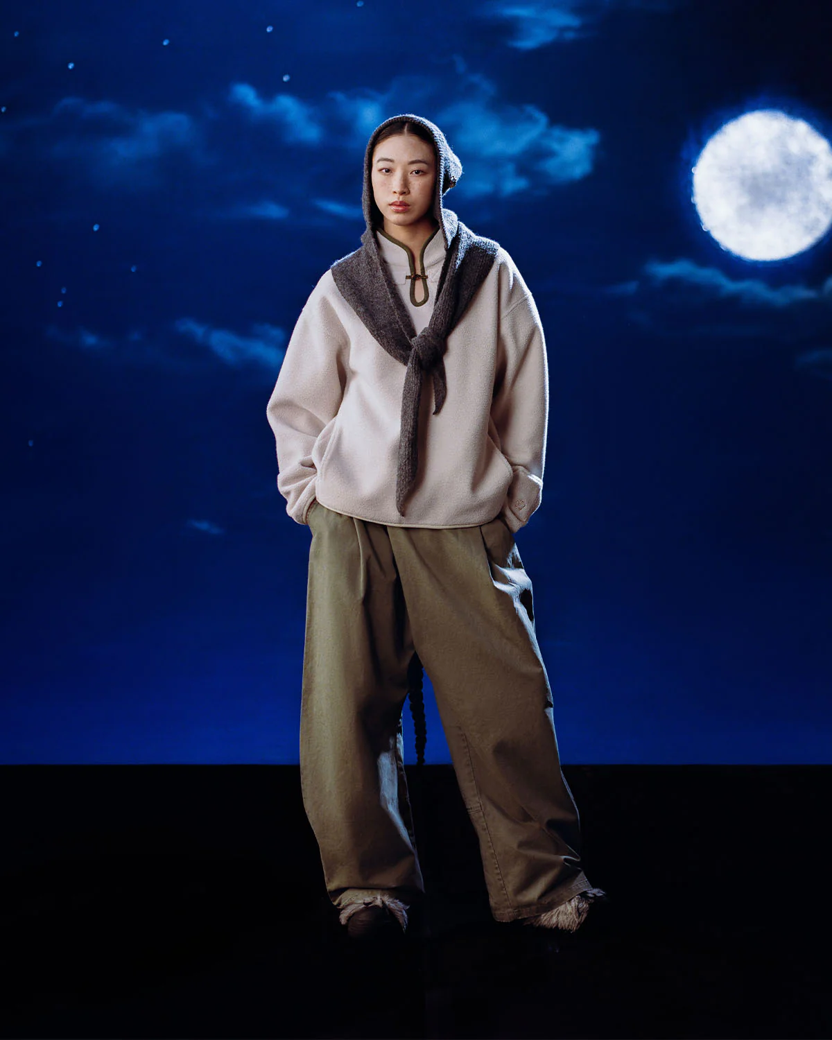 OLIVE HANBOK CHINO PANTS - Image 3