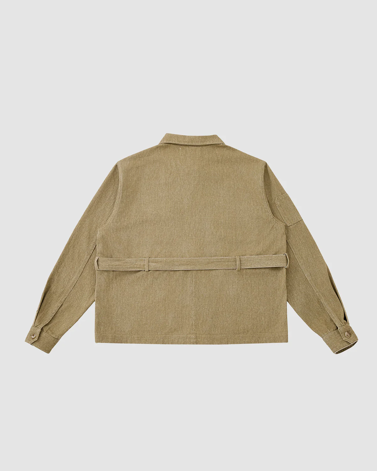 TAN ASYMMETRIC WORK JACKET - Image 6